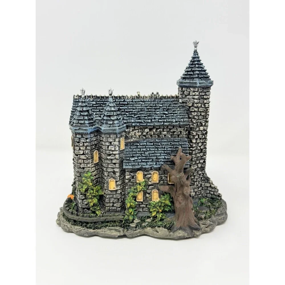 Hawthorne Village Universal Monsters Bride of Frankenstein Castle With Bride Box